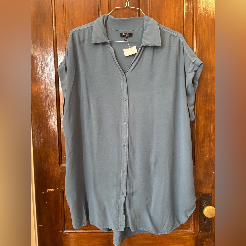 Women’s Blue Rayon Shirt & Loungewear Bundle Size XL - Picture 3 of 7